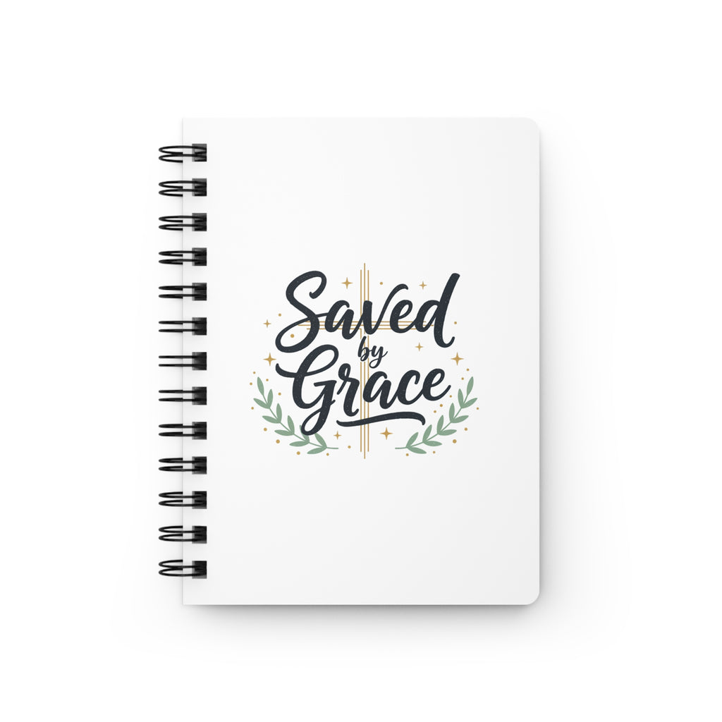 Saved by Grace Spiral Journal — Christian Inspirational Notebook