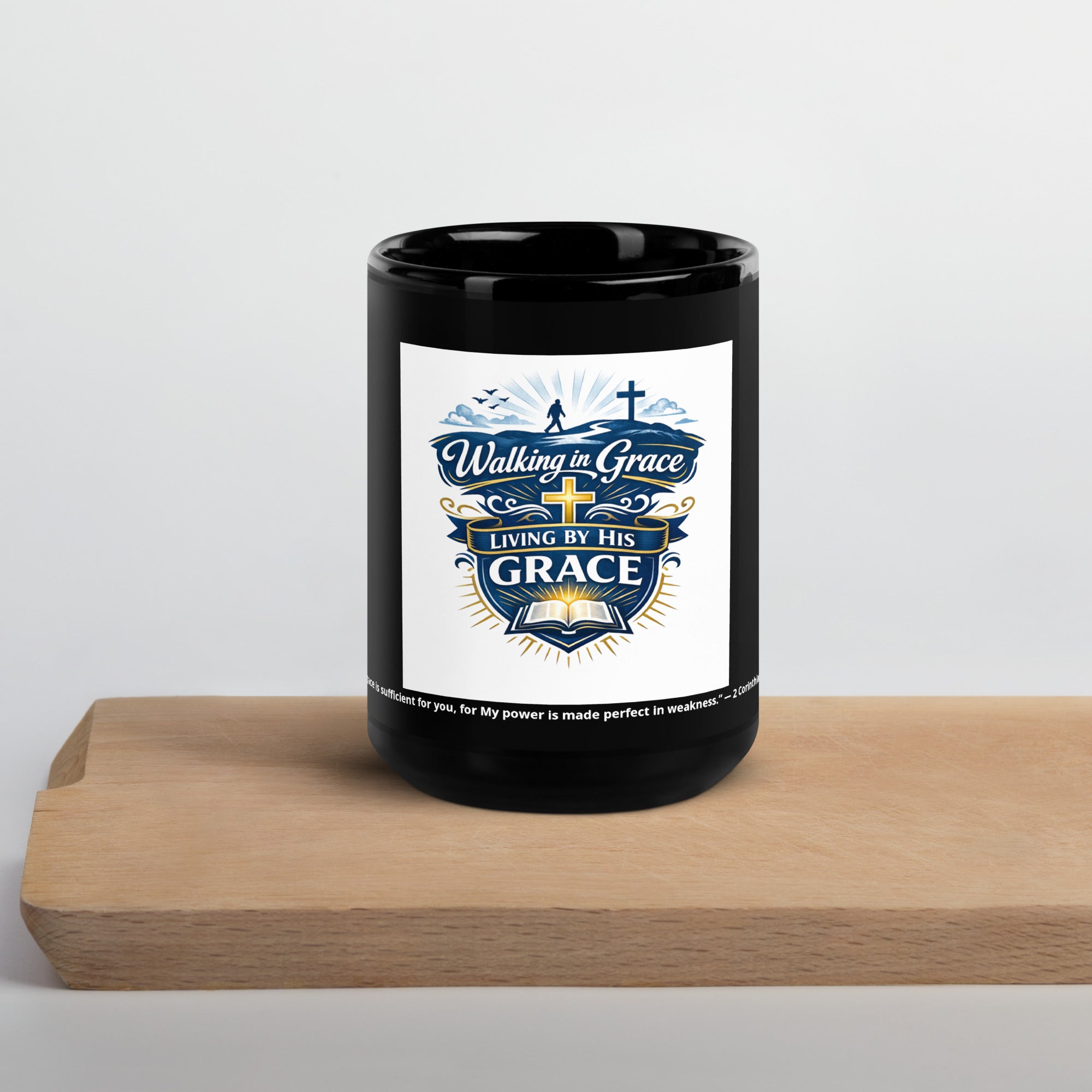 Black Glossy Mug premium ceramic coffee cup